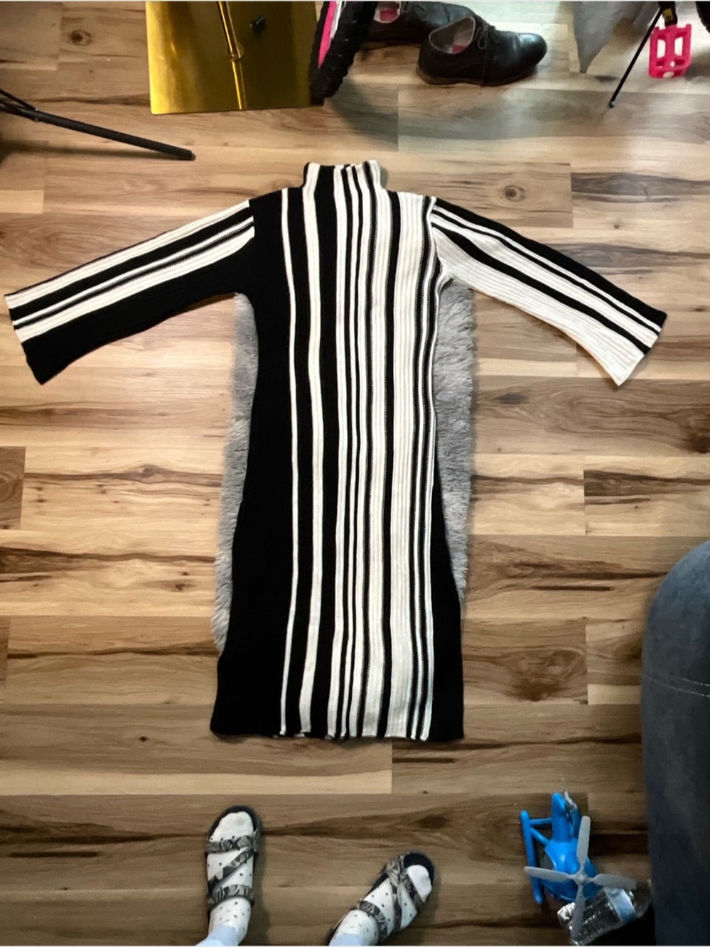 ELOQUII Striped Midi Dress Size 14/16 Like New